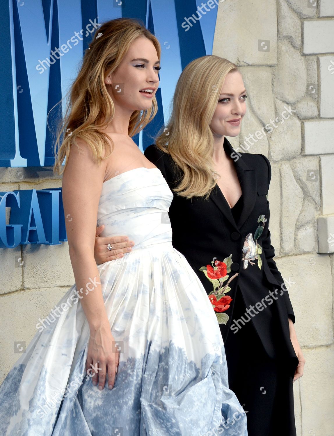 Lily James Amanda Seyfried Editorial Stock Photo Stock Image