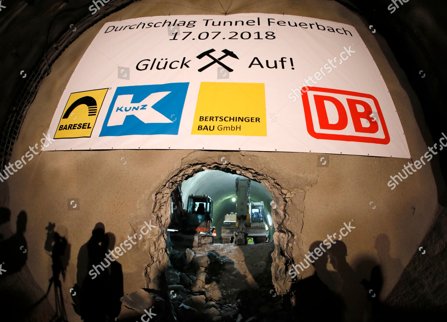 Machines Tunnel Construction After Breakthrough Feuerbach - 