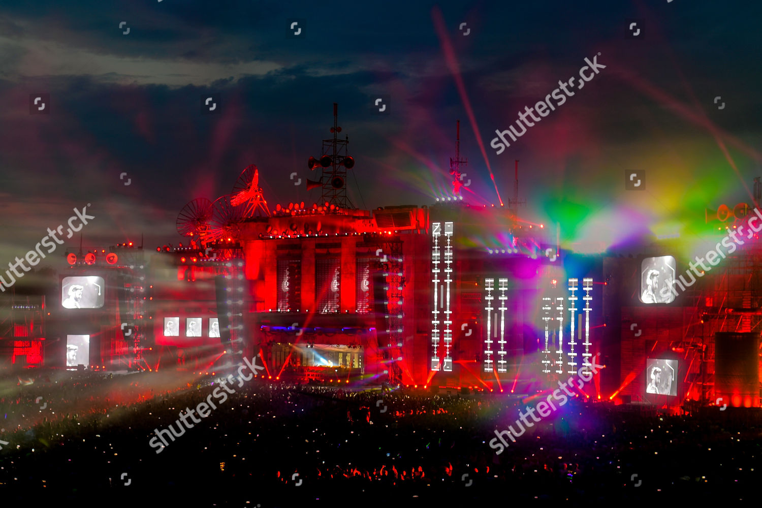 Colorful Lights Illuminate Sky Festivalgoers Celebrate Editorial Stock  Photo - Stock Image | Shutterstock