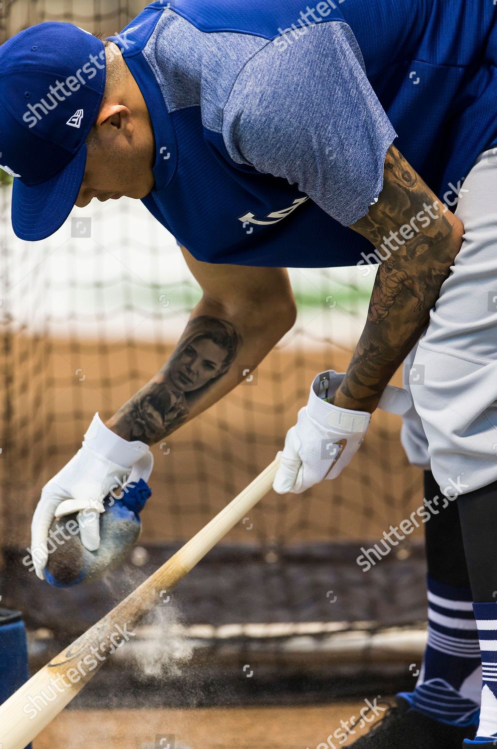 American Professional Baseball Shortstop Los Angeles Editorial Stock Photo  - Stock Image