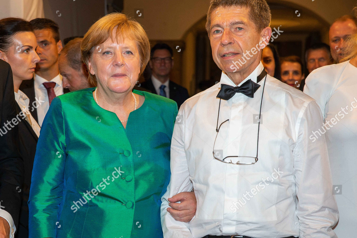 Angela Merkel Prof Joachim Sauer Editorial Stock Photo Stock Image