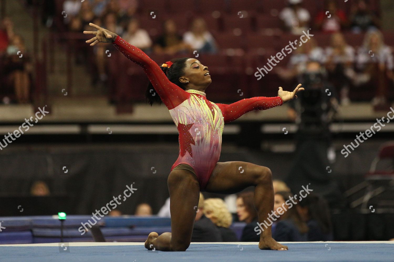 Gymnast Simone Biles Performs During Gk Editorial Stock Photo - Stock ...