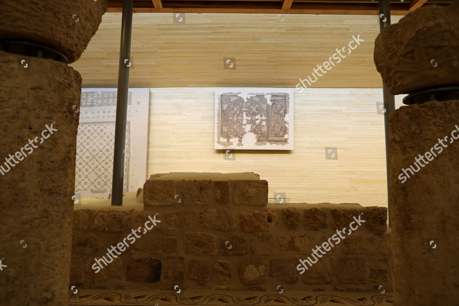 View Mosaic Inside Memorial Basilica Mount Nebo Editorial Stock