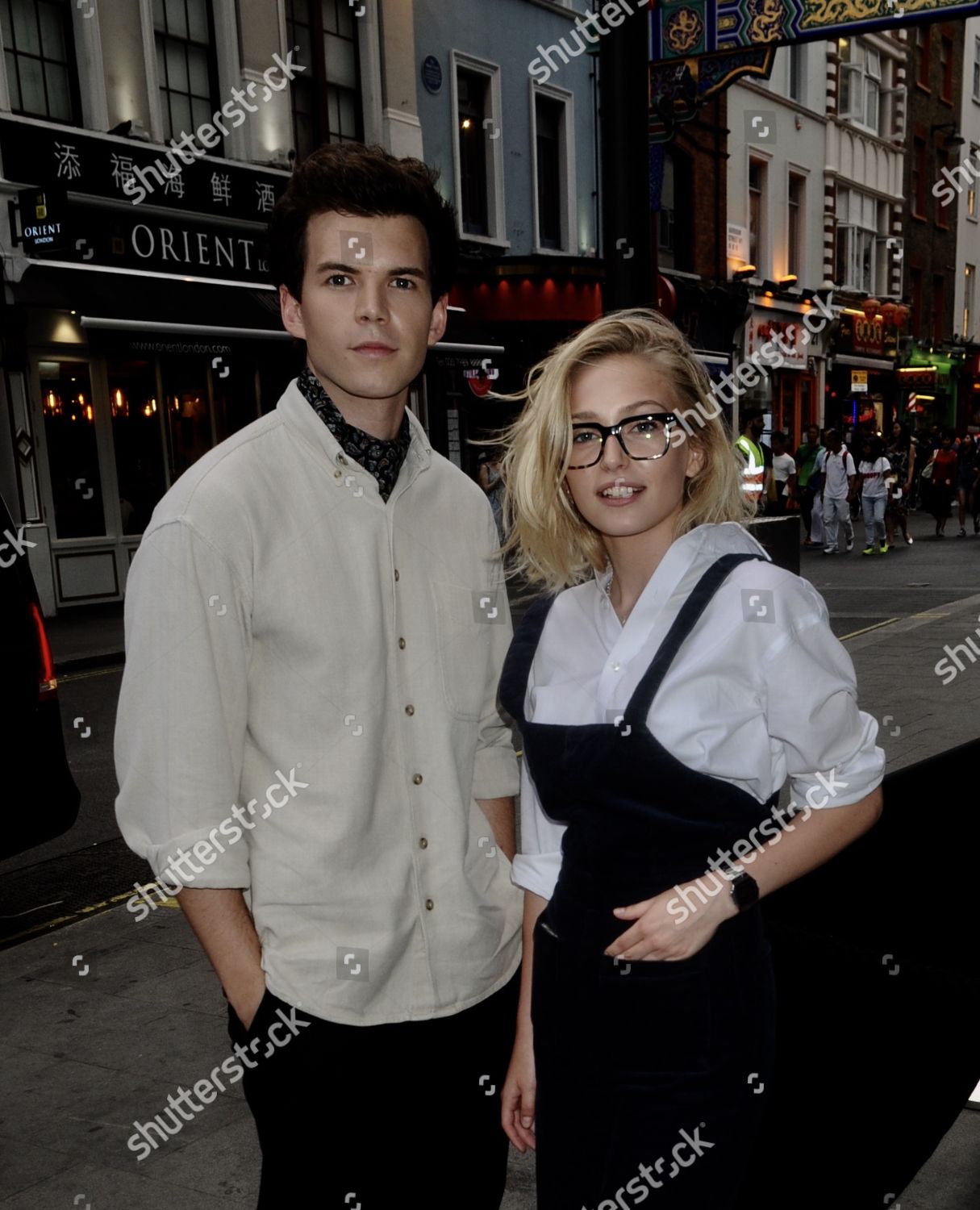 Luke Newton Sophie Simnett Editorial Stock Photo - Stock Image