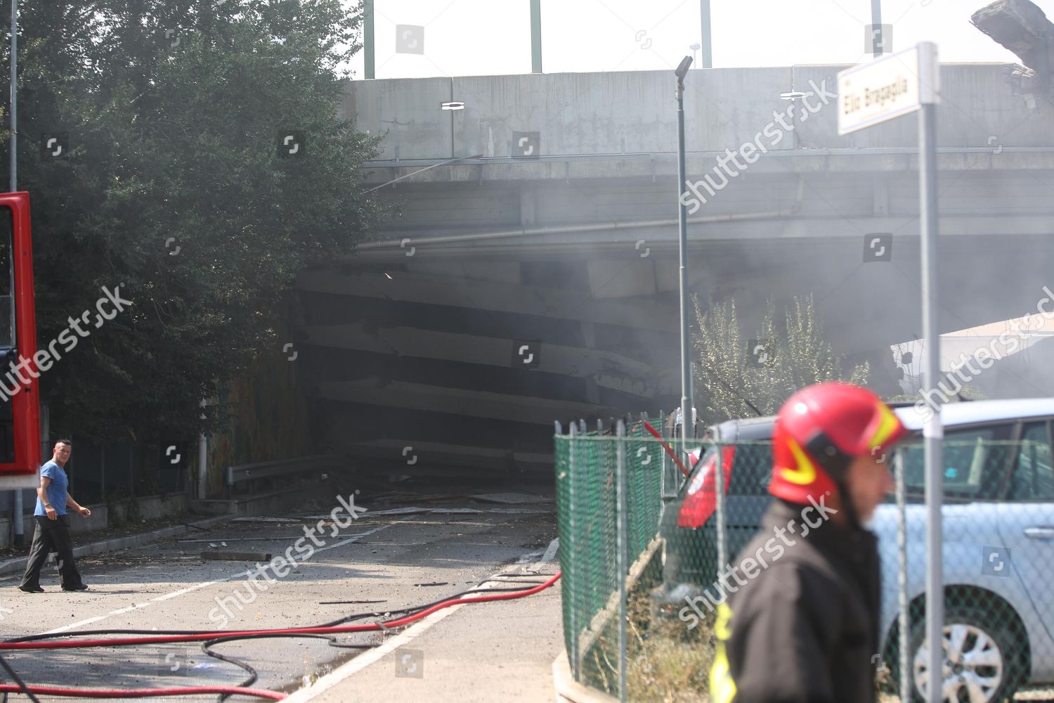 View Damaged Road After Accident On Autostrada Editorial Stock Photo Stock Image Shutterstock