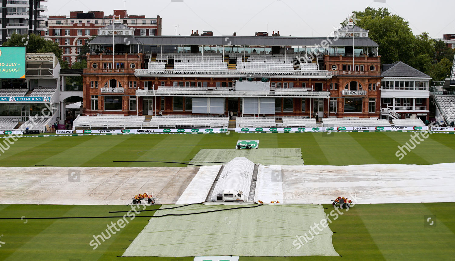 Covers On Lords During Rain Pavilion Media Editorial Stock Photo Stock Image Shutterstock
