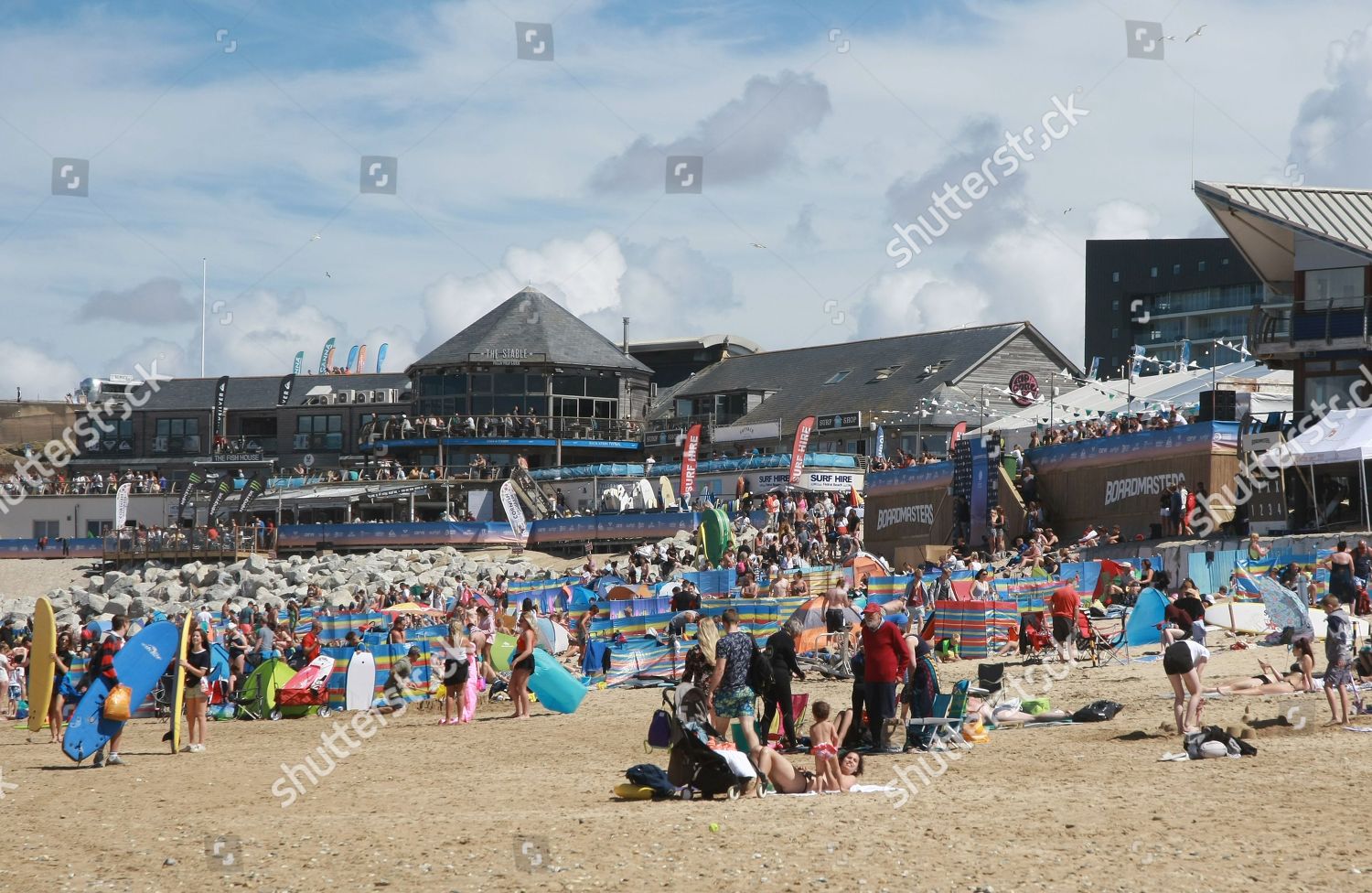 Boardmasters Held Fistral Beach Newquay Cornwall Editorial