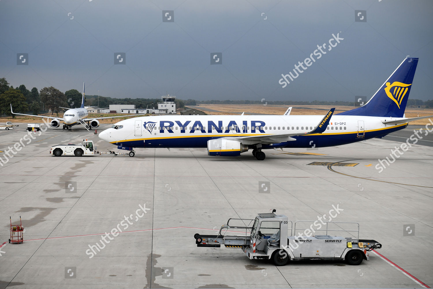 Ryanair Airplane Stands On Tarmac Niederrhein Editorial Stock Photo
