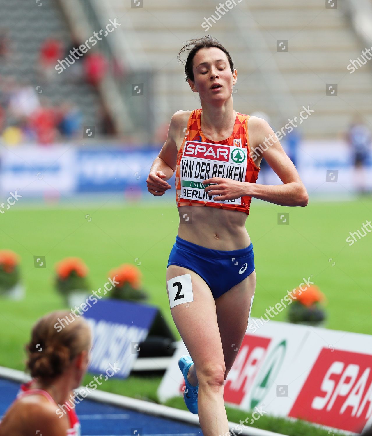 Irene Van Der Reijken Crosses Finish Editorial Stock Photo Stock