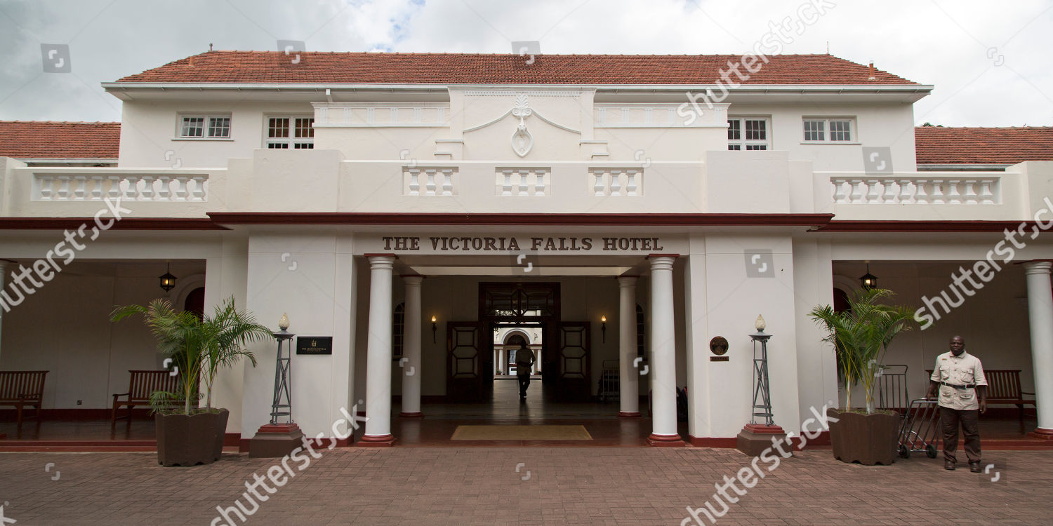 Entrance Victoria Falls Hotel Victoria Falls Editorial Stock Photo   Shutterstock 9790279ag 