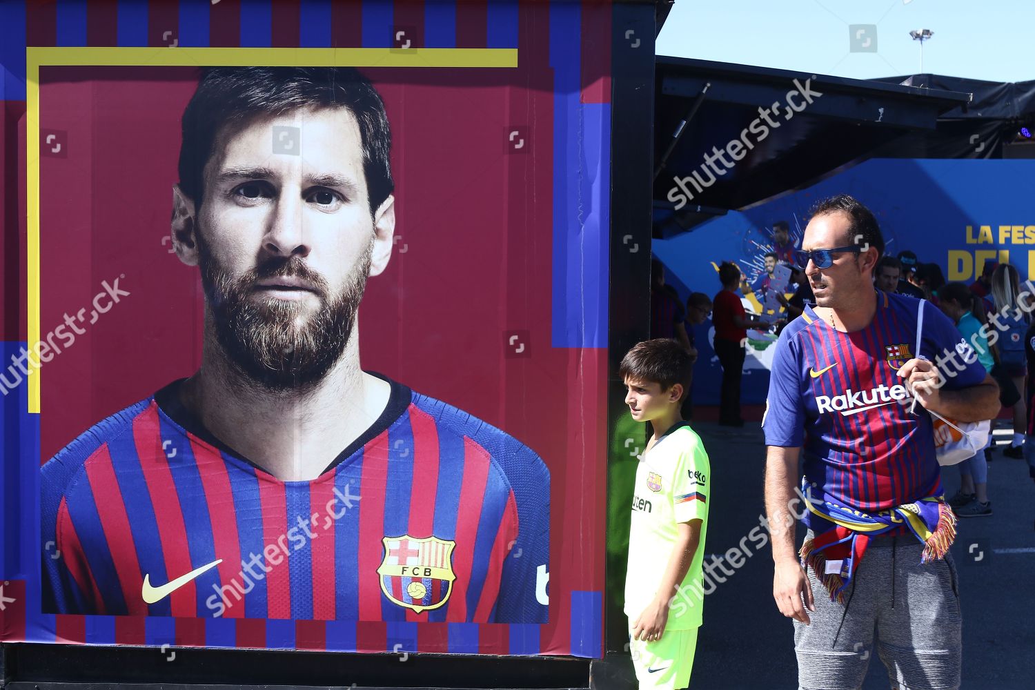Fc Barcelona Lionel Messi Fans Editorial Stock Photo - Stock Image