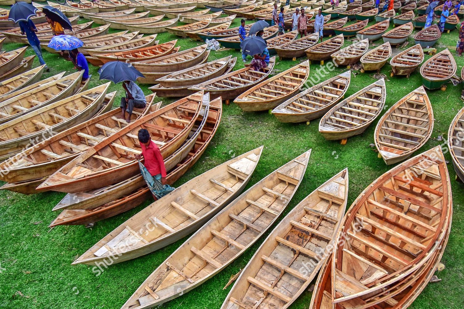 Wooden Boats Lined Sale Market Editorial Stock Photo Stock Image Shutterstock