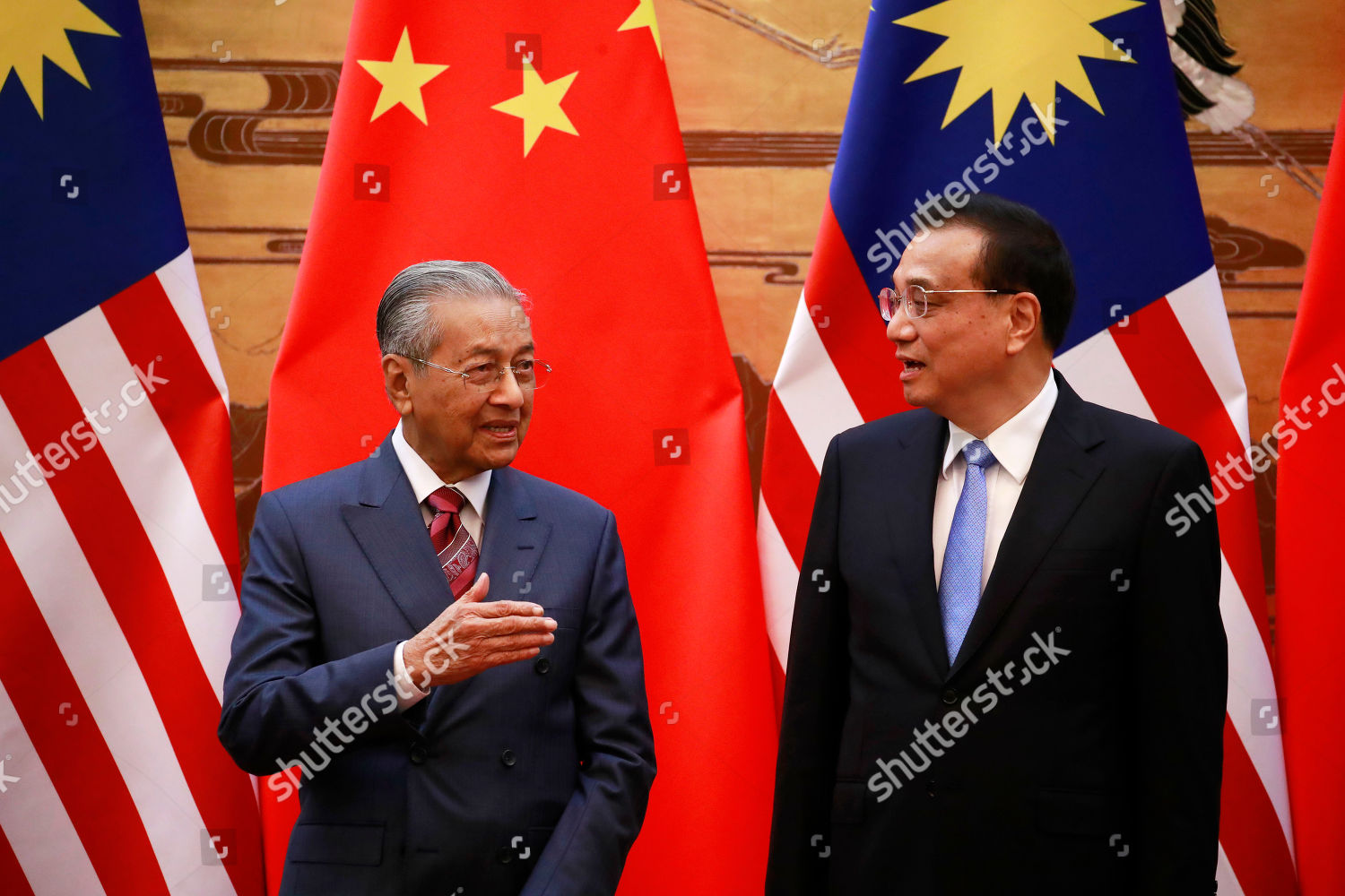 Malaysian Prime Minister Mahathir Mohamad L Chinese Editorial Stock Photo Stock Image Shutterstock