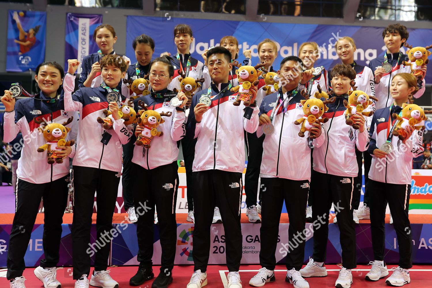 Sepaktakraw South Korea Teams Members Celebrate Editorial Stock Photo ...