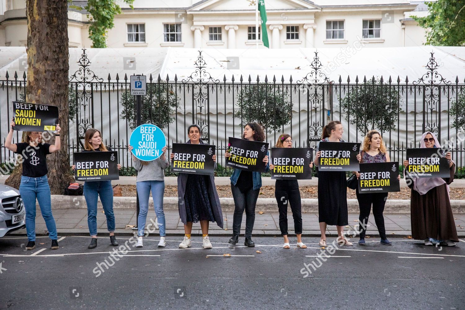 Activists Protest Outside Embassy Saudi Arabia Mark Editorial Stock Photo Stock Image Shutterstock