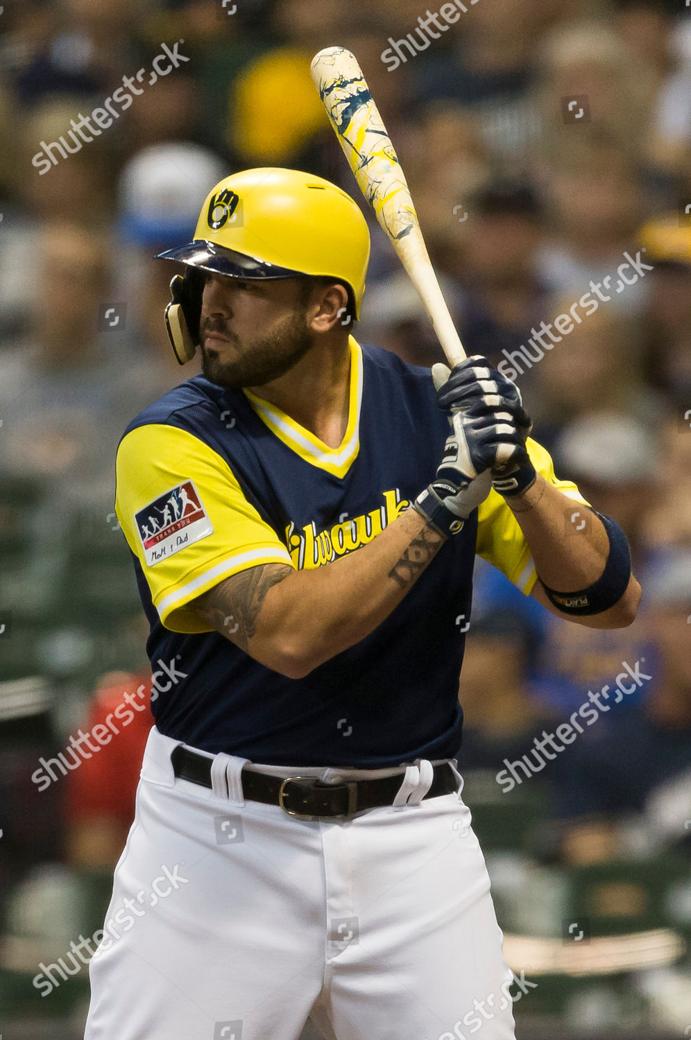 August 24, 2018: Milwaukee Brewers third baseman Mike Moustakas #18 during  the Major League Baseball game between the Milwaukee Brewers and the  Pittsburgh Pirates at Miller Park in Milwaukee, WI. John Fisher/CSM