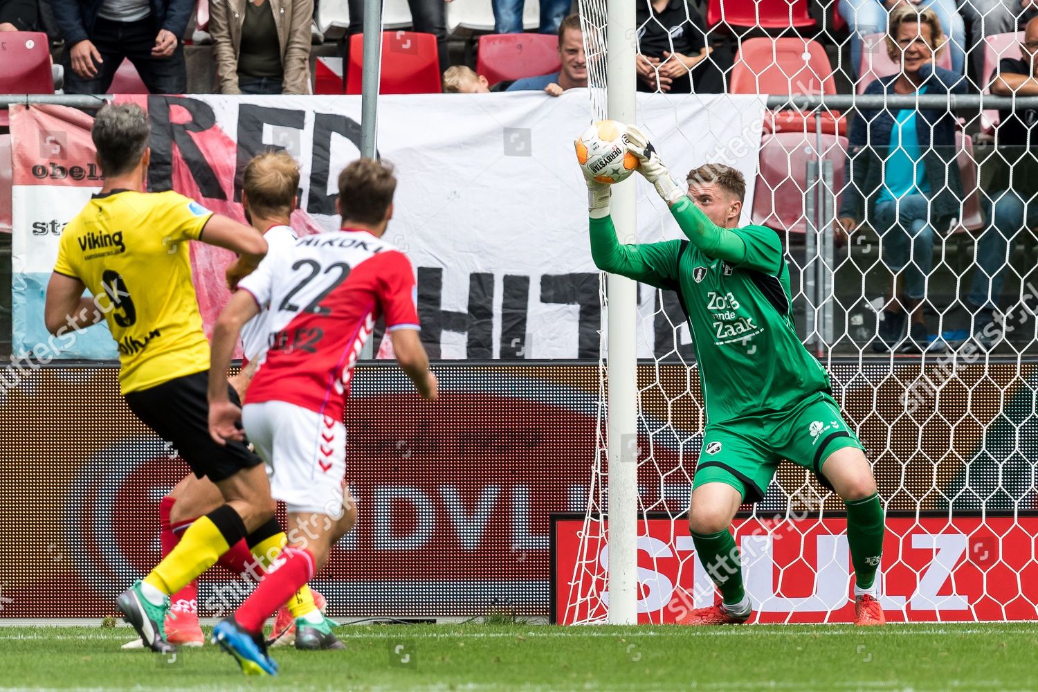 Goalkeeper David Jensen Fc Utrecht Saves Editorial Stock Photo - Stock ...