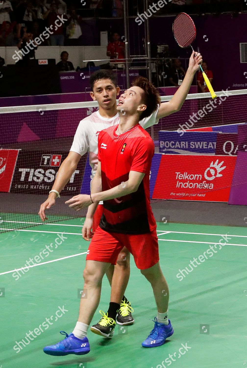 Indonesias Kevin Sanjaya Sukamuljo R Opponent Muhammad Editorial Stock Photo Stock Image Shutterstock