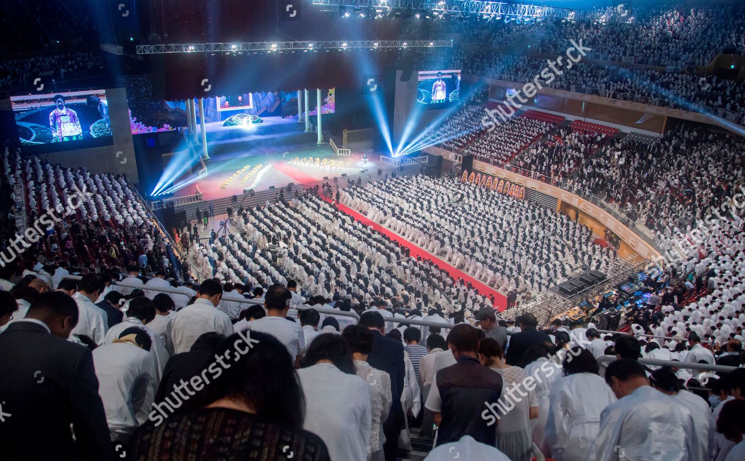 Mass Wedding Ceremony Unification Church Editorial Stock Photo - Stock ...