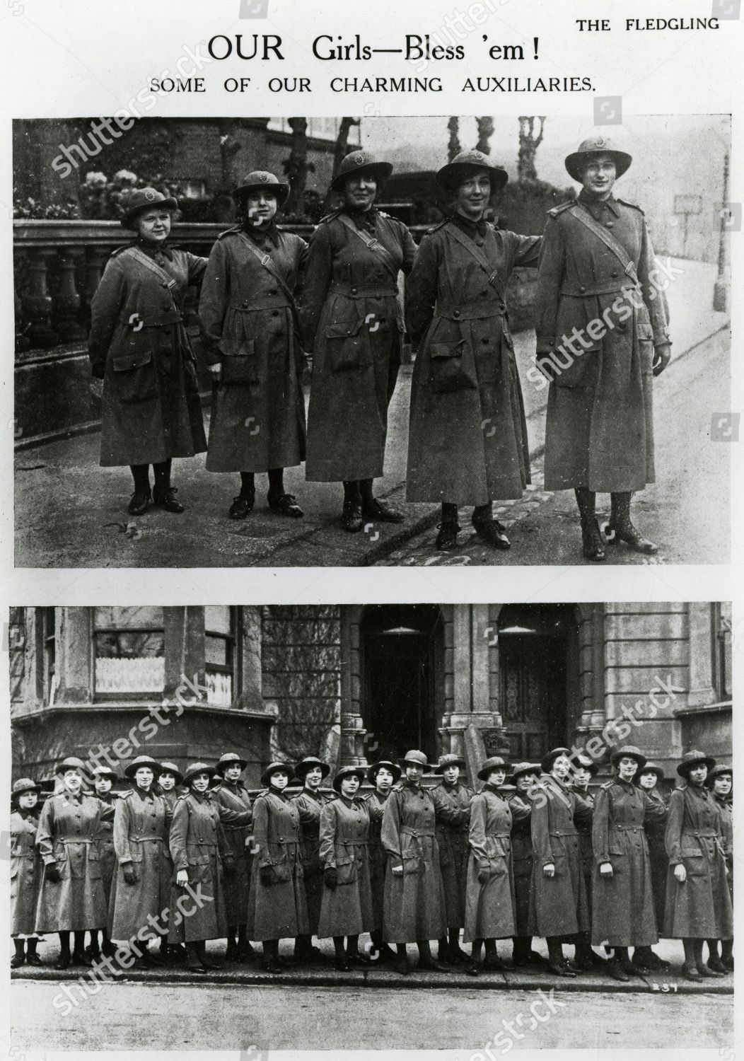 Ww1 Slightly Patronisinglycaptioned Set Images Waacs Editorial Stock ...