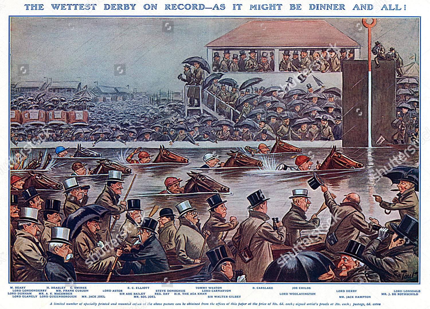 Wettest Derby On Record 1927 Numerous Editorial Stock Photo Stock