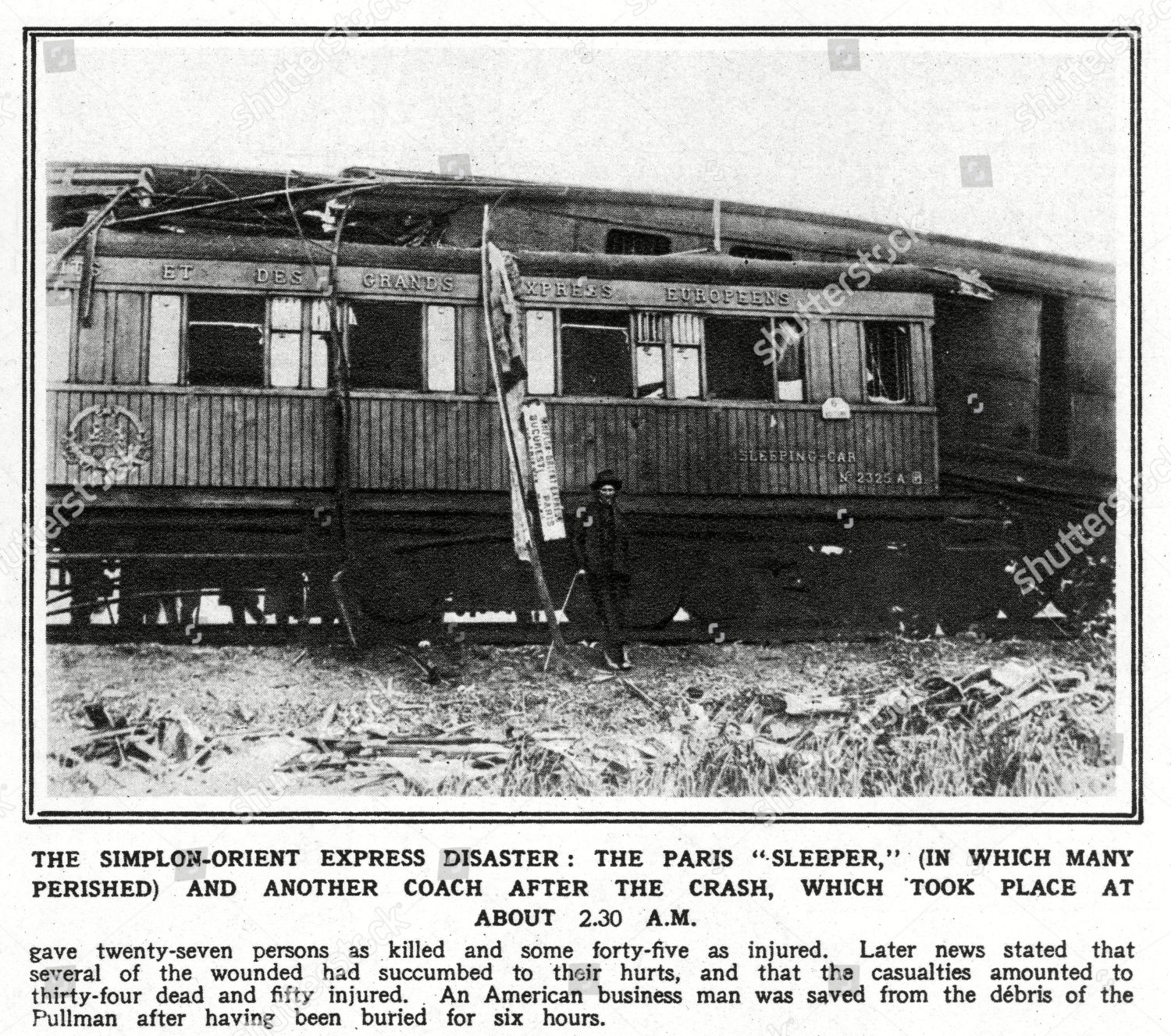 Simplonorient Express Disaster Paris Sleeper Which Editorial Stock Photo -  Stock Image | Shutterstock