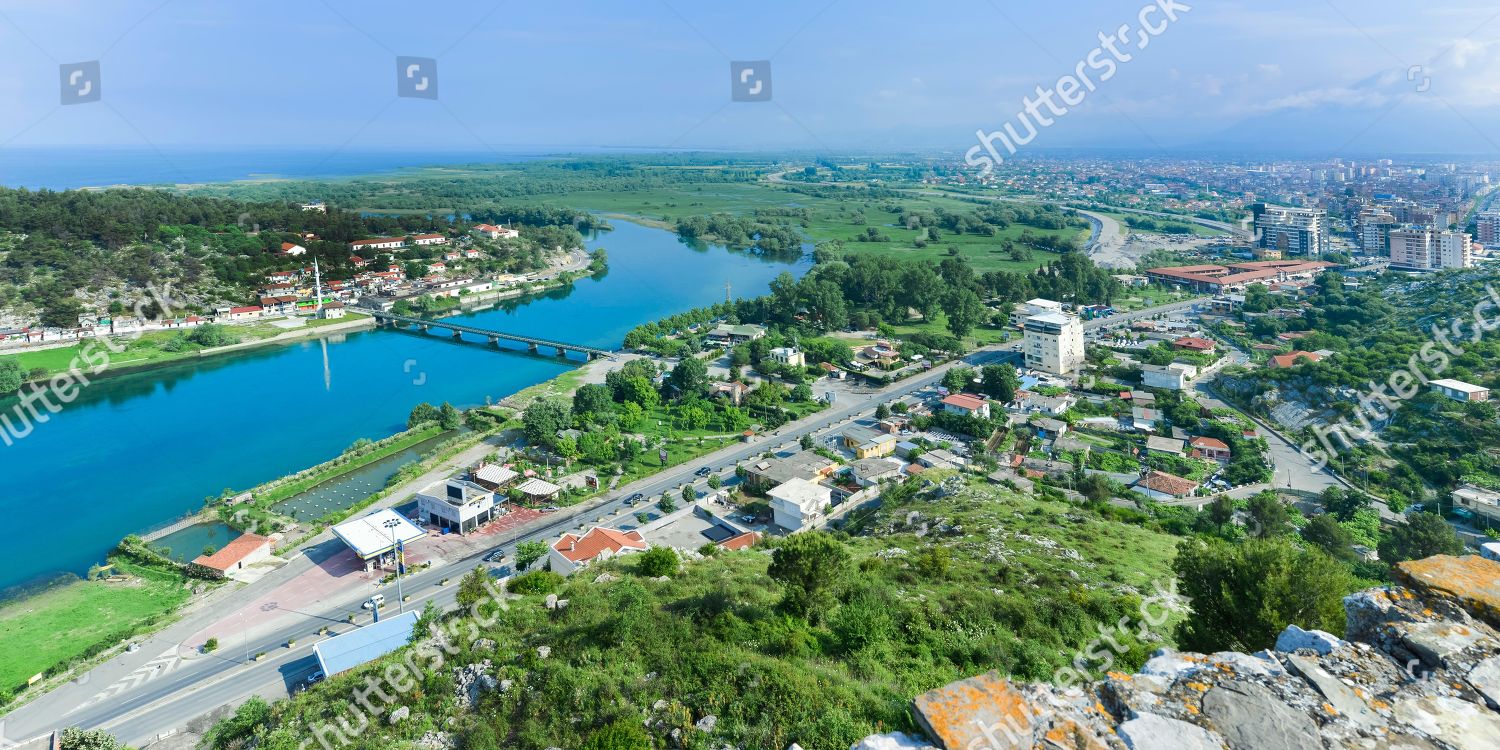 VIEW OVER SHKODRA CITY BOJANA RIVER Editorial Stock Photo - Stock Image ...