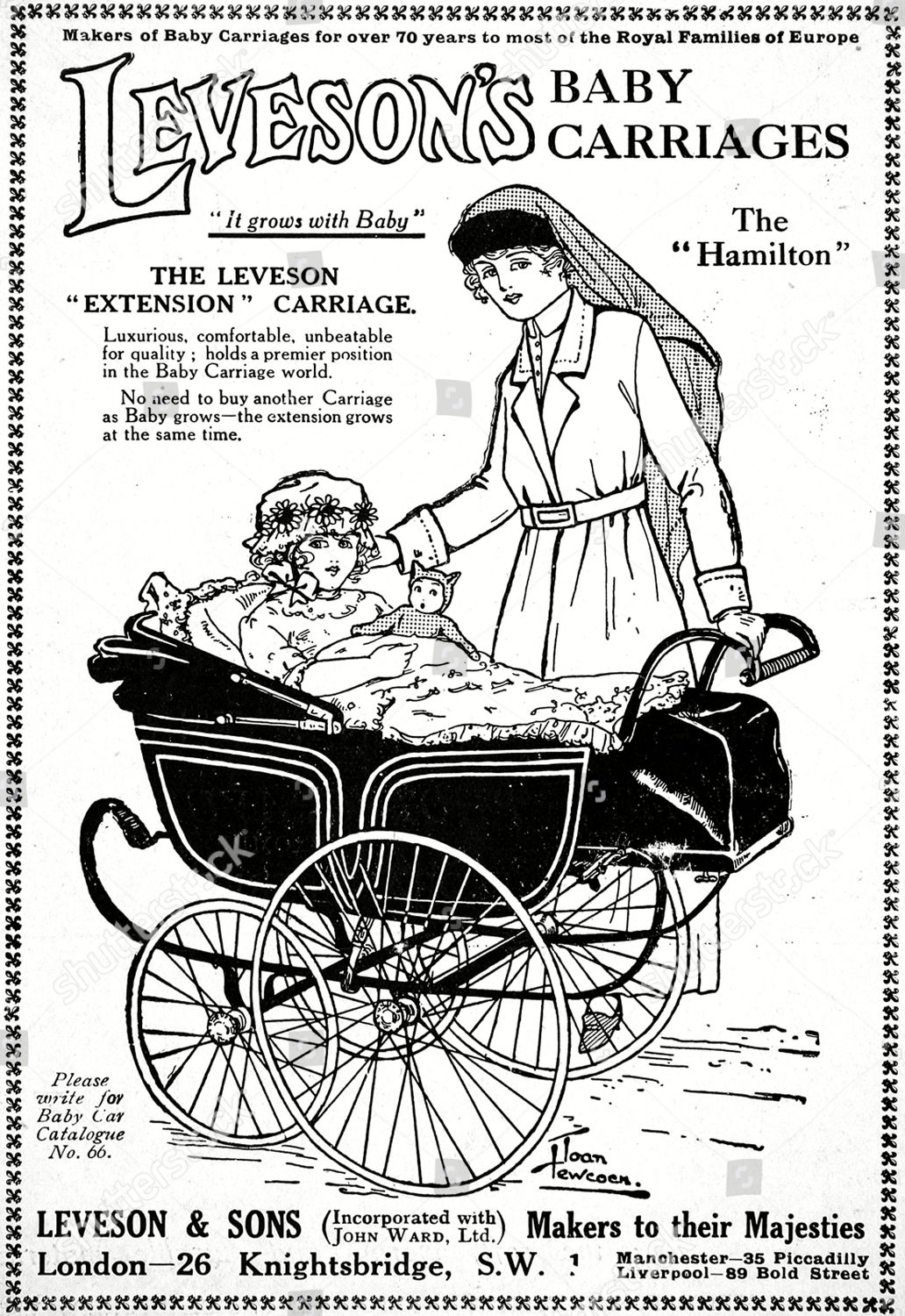 Advertisement Levesons Baby Carriages Makers Their Editorial Stock