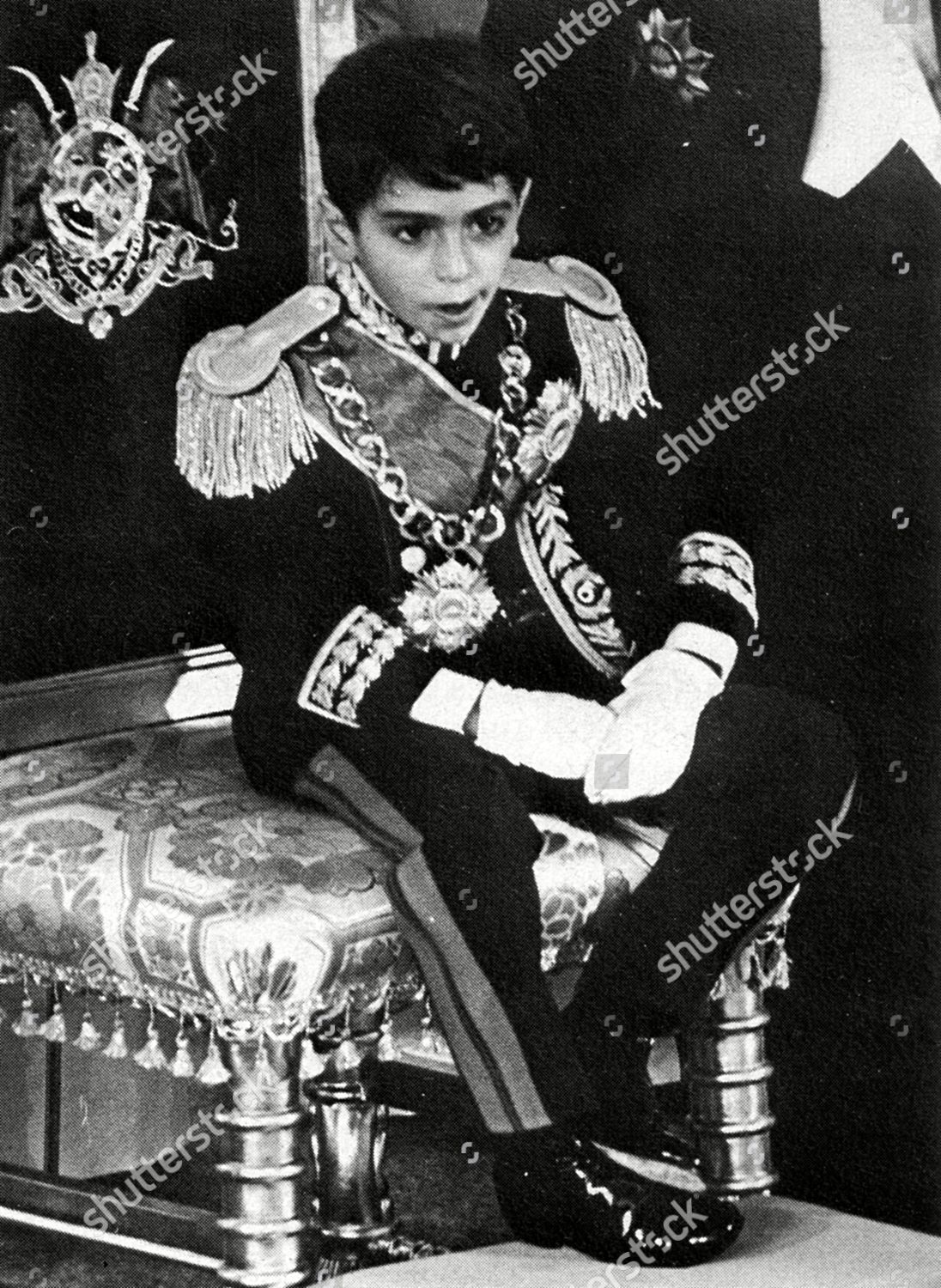 Reza Pahlavi Crown Prince Iran 1960 Coronation Redaktionelles Stockfoto Stockbild Shutterstock