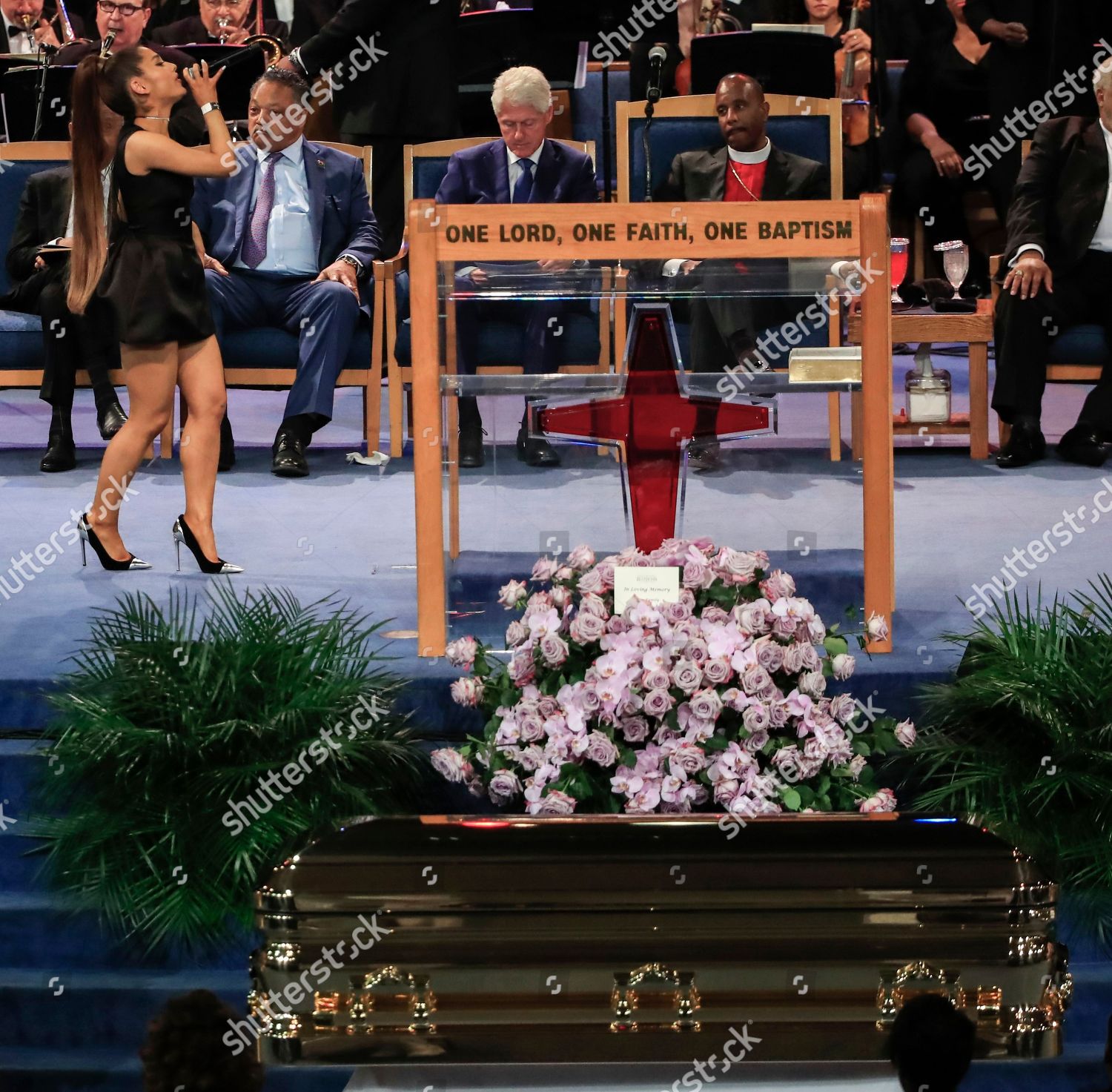 Ariana Grande Performs During Funeral Service Editorial Stock Photo ...