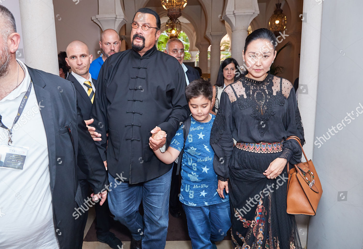 Steven Seagal Erdenetuya Seagal Son Kunzang Editorial Stock Photo