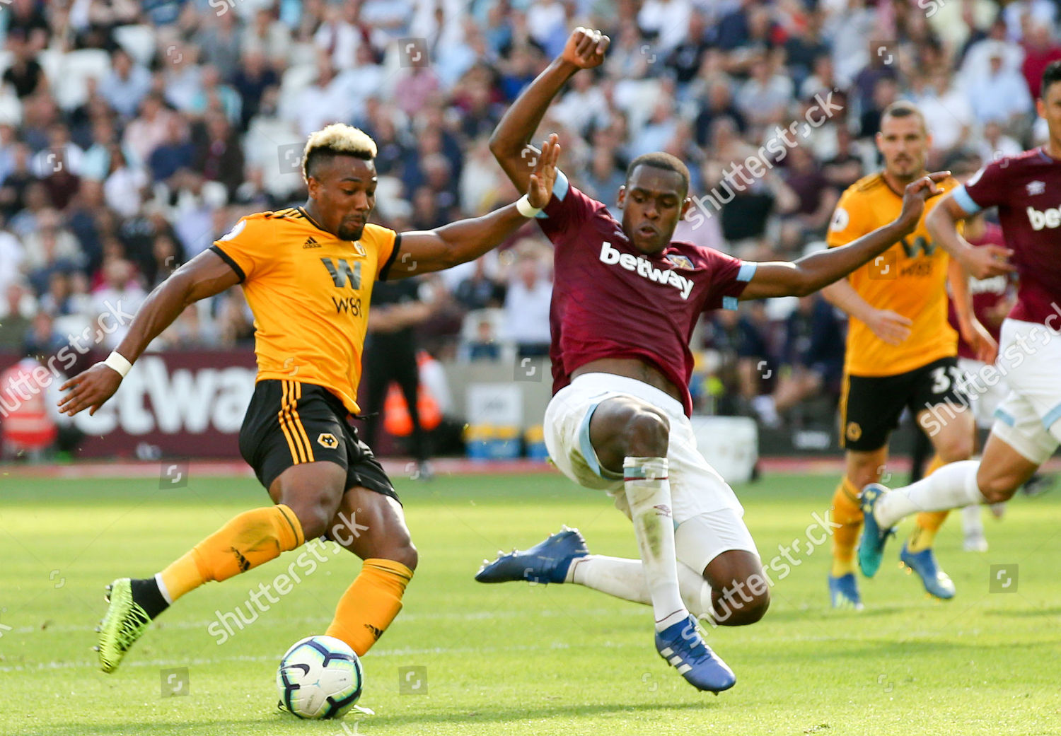 Adama Traore Wolverhampton Wanderers Scores Winning Editorial Stock ...