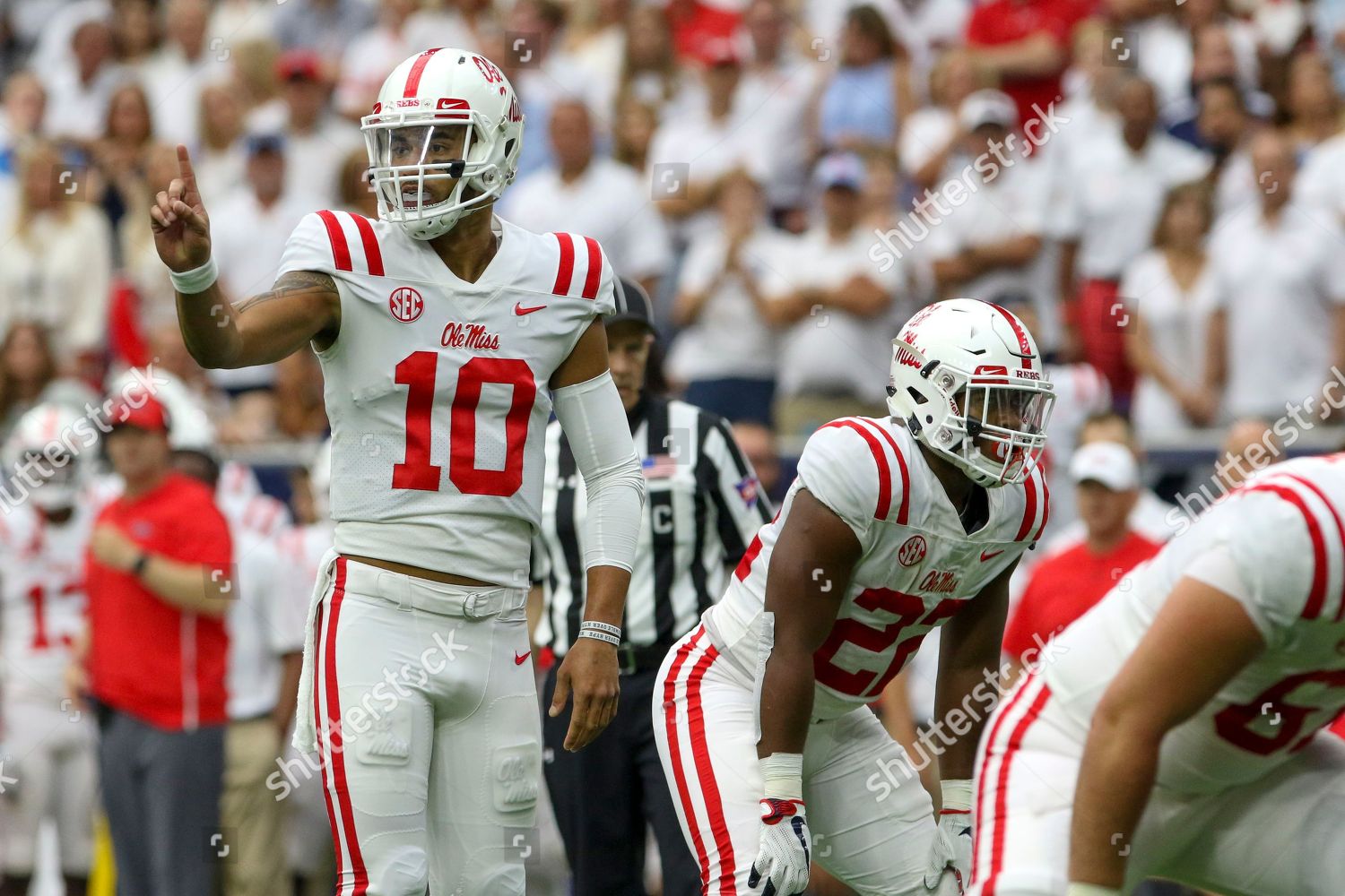 Mississippi Rebels Quarterback Jordan Taamu 10 Editorial Stock Photo