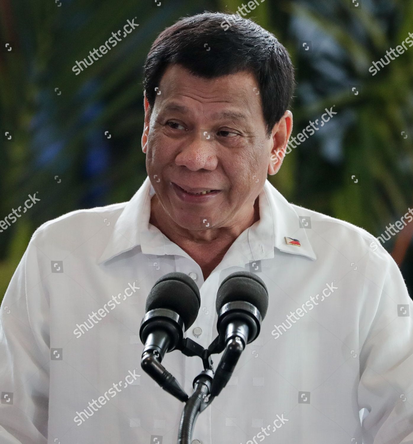 Philippines President Rodrigo Duterte Speaks Prior Editorial Stock