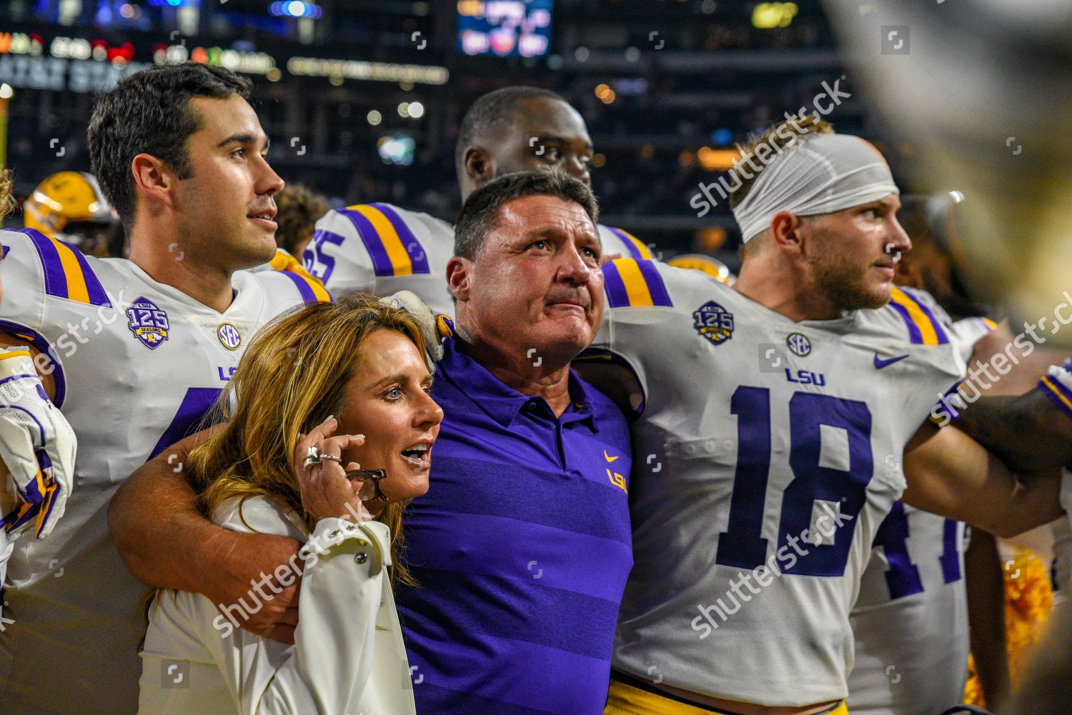 Head Coach Ed Orgeron Wife Kelly Editorial Stock Photo - Stock