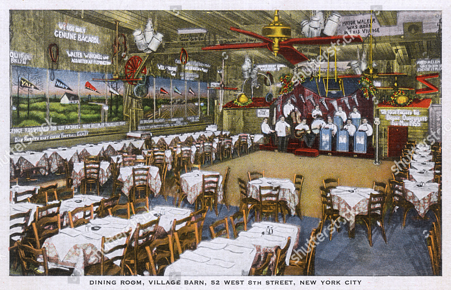 Dining Room Dance Floor Village Barn Restaurant Editorial Stock