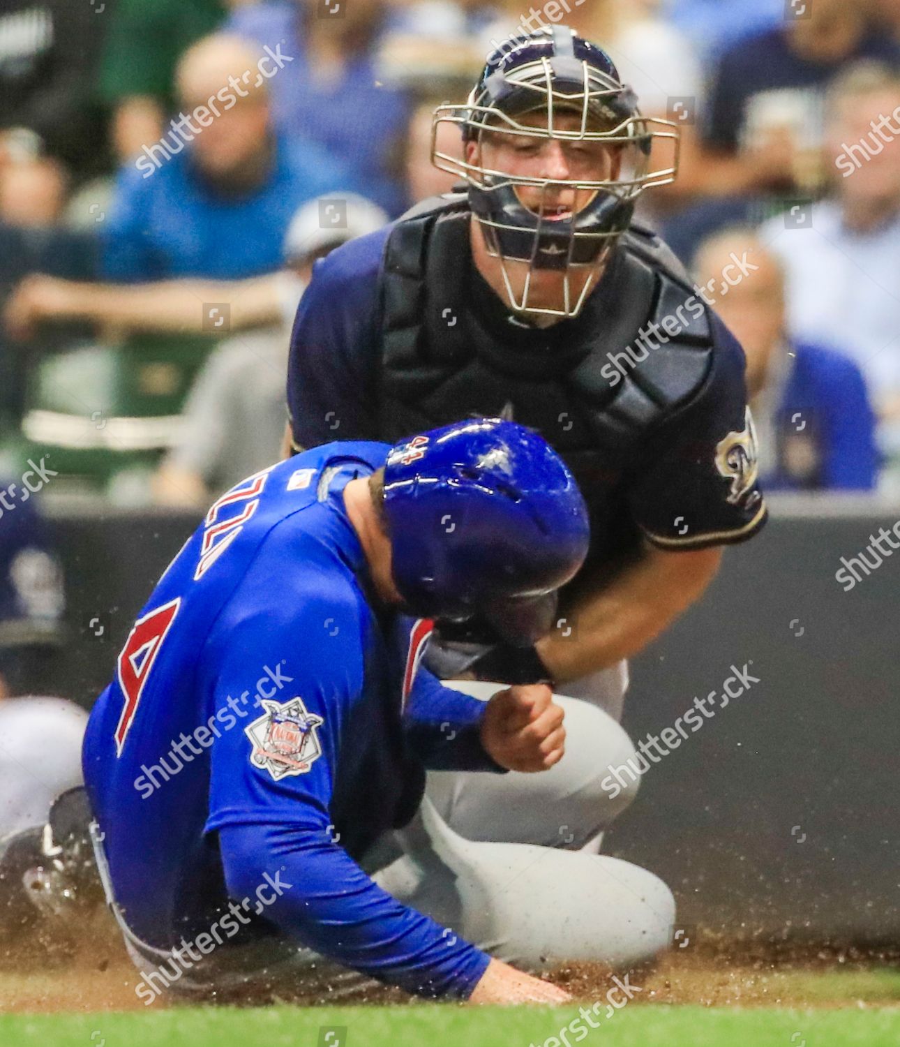 Milwaukee Brewers Catcher Erik Kratz Top Editorial Stock Photo Stock