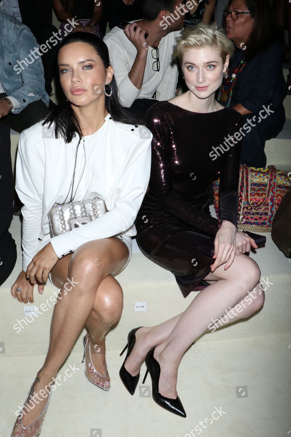 Adriana Lima Elizabeth Debicki front row Editorial Stock Photo - Stock