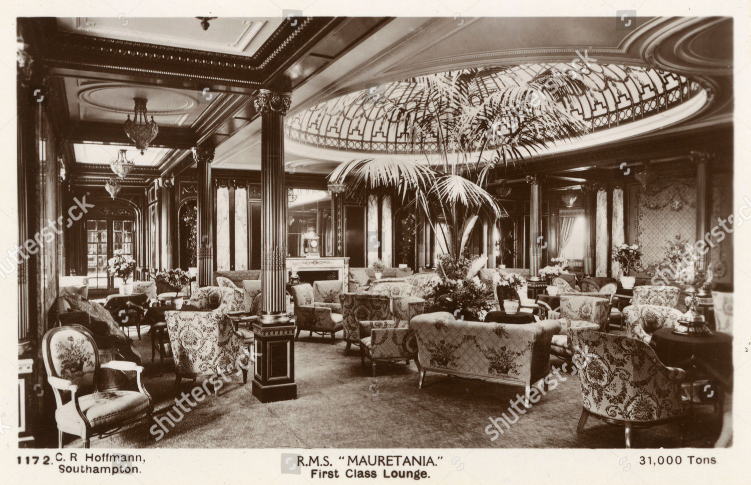 Rms Mauretania First Class Lounge Photograph Editorial Stock Photo ...