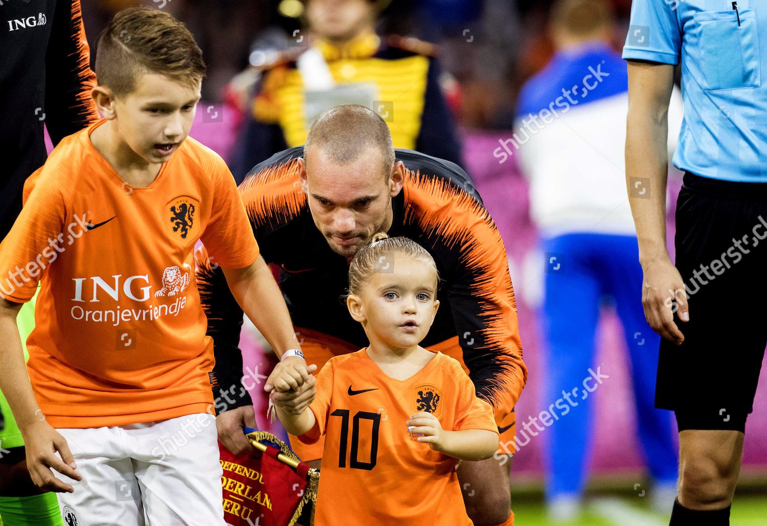 Wesley Sneijder C Netherlands His Children Editorial Stock Photo ...