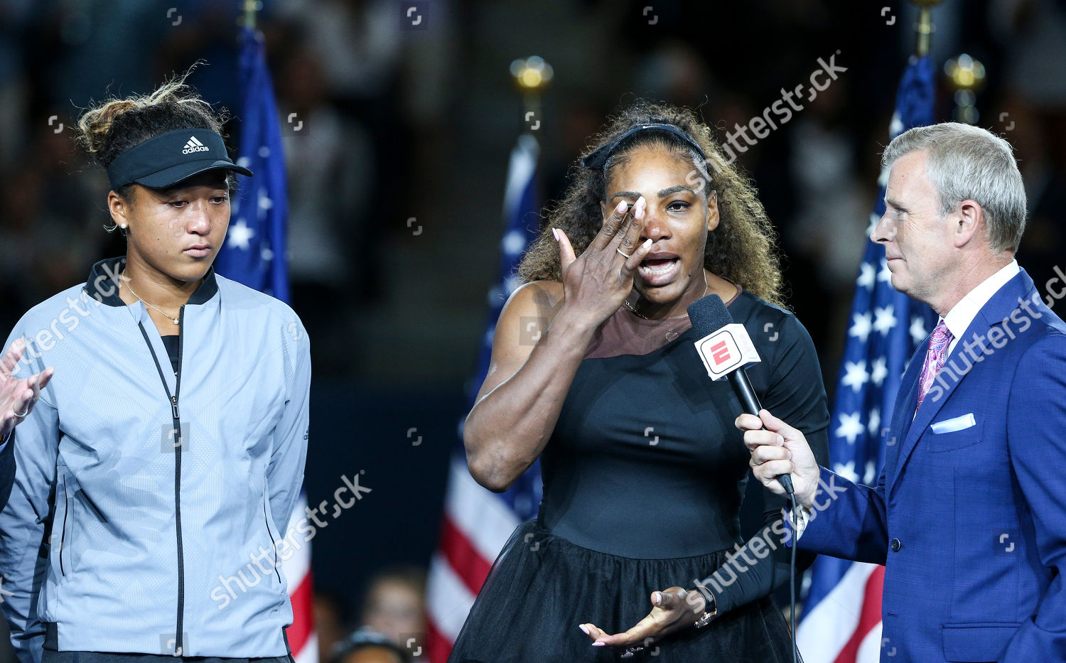 Serena Williams Shows Emotions During Post Editorial Stock Photo ...