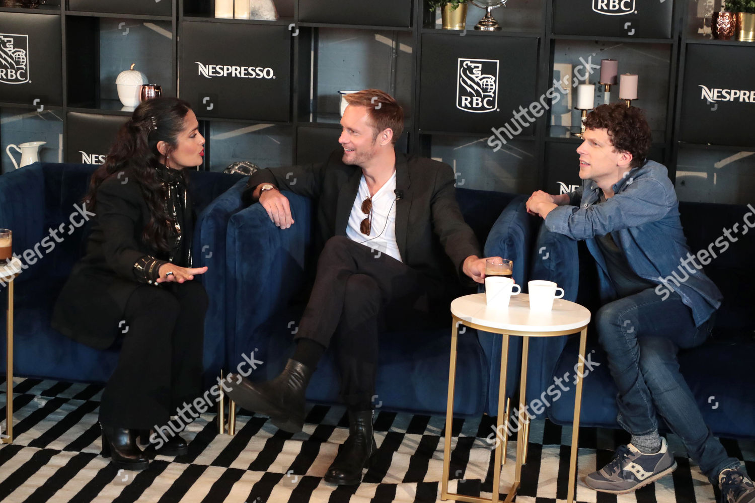 Salma Hayek Alexander Skarsgard Jesse Eisenberg Editorial Stock Photo Stock Image Shutterstock