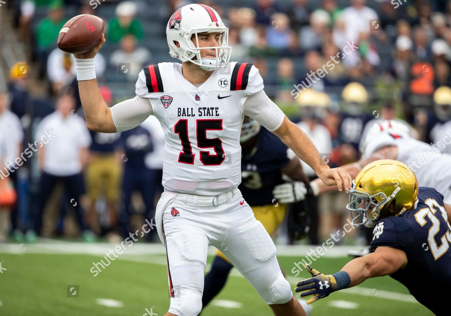 Ball State Quarterback Riley Neal 15 Editorial Stock Photo - Stock ...