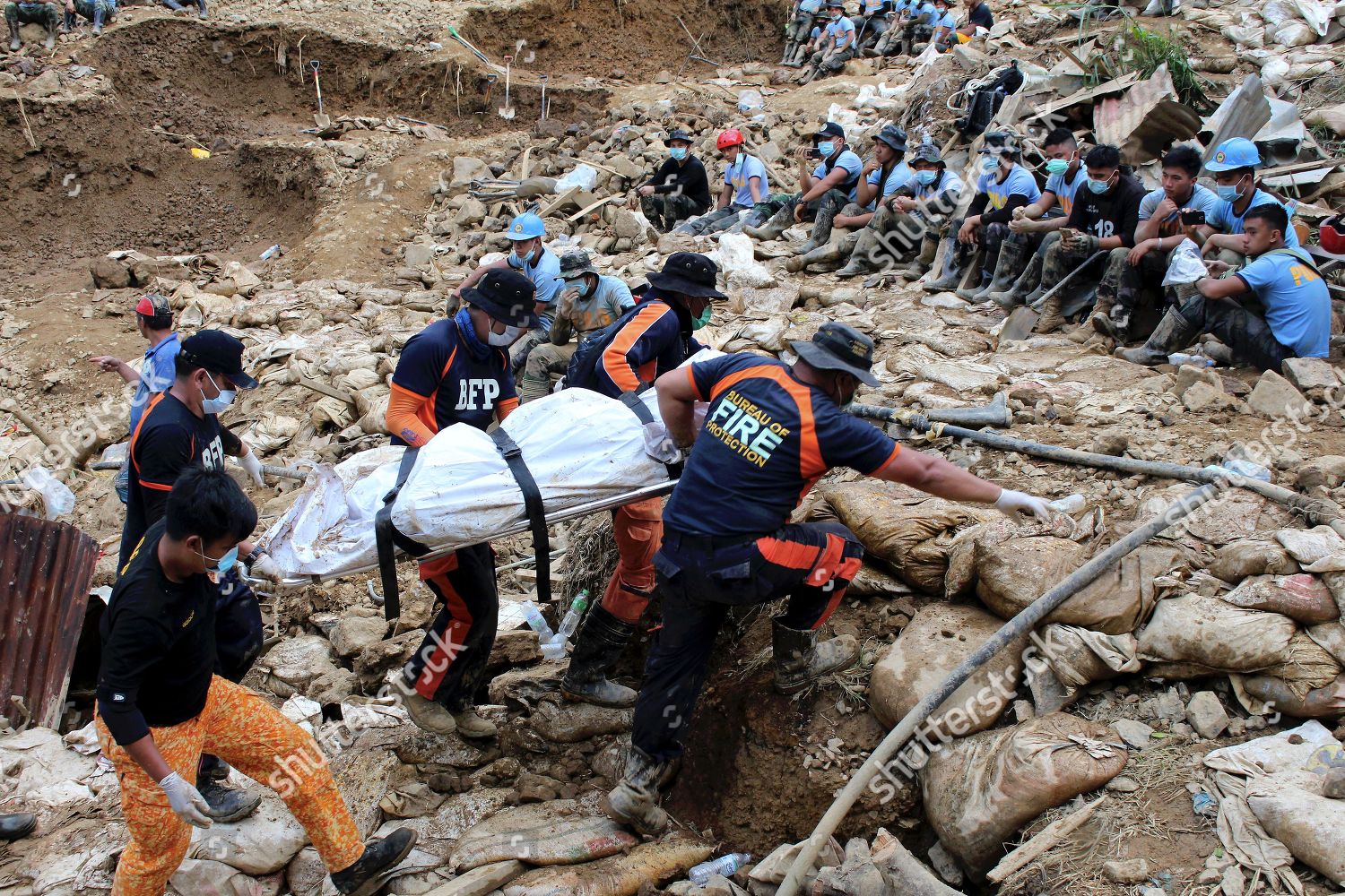 Rescuers Carry Body During Rescue Retrieval Editorial Stock Photo ...