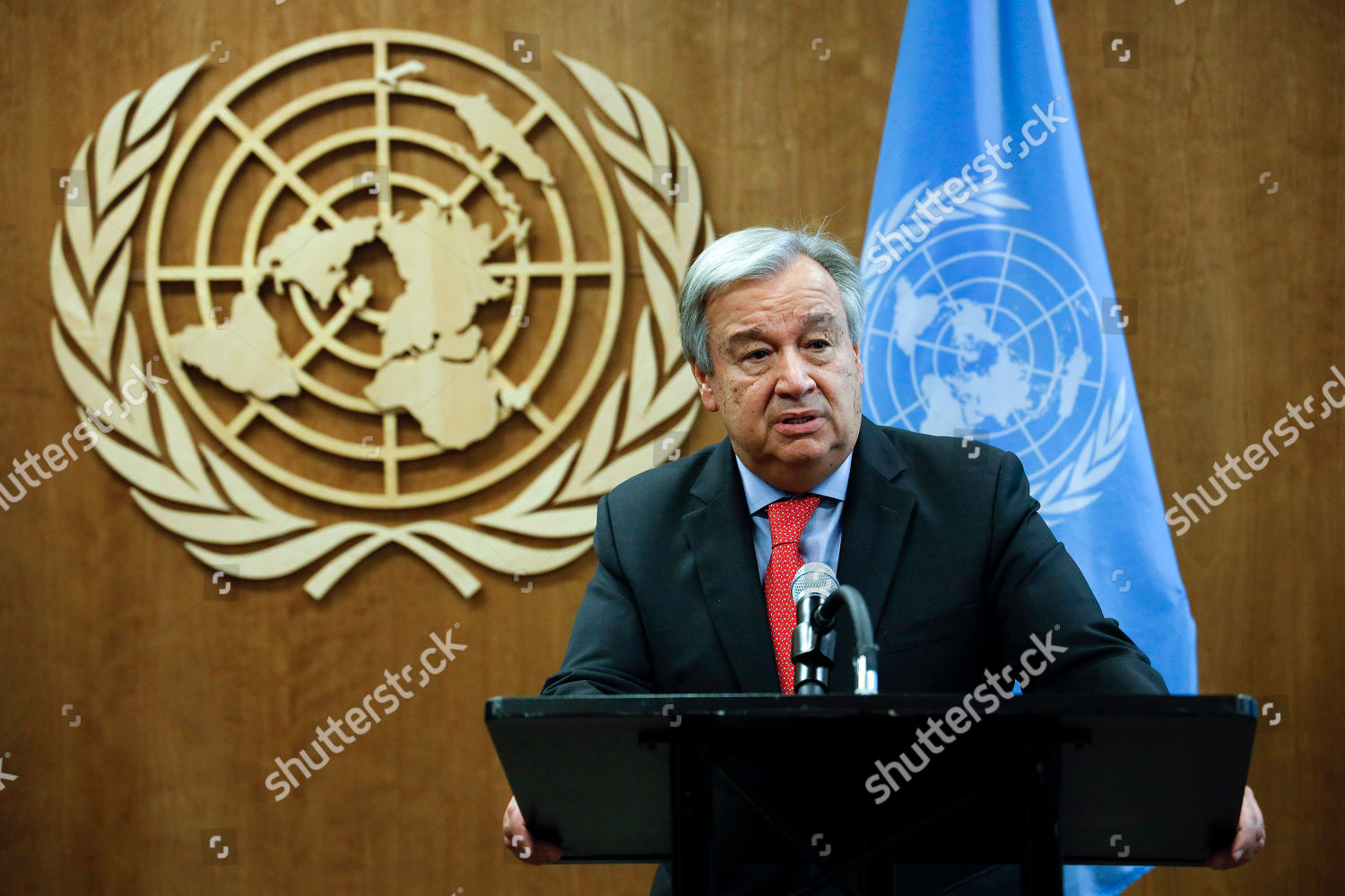 United Nations Secretarygeneral Antonio Guterres Addresses Media Editorial Stock Photo Stock Image Shutterstock