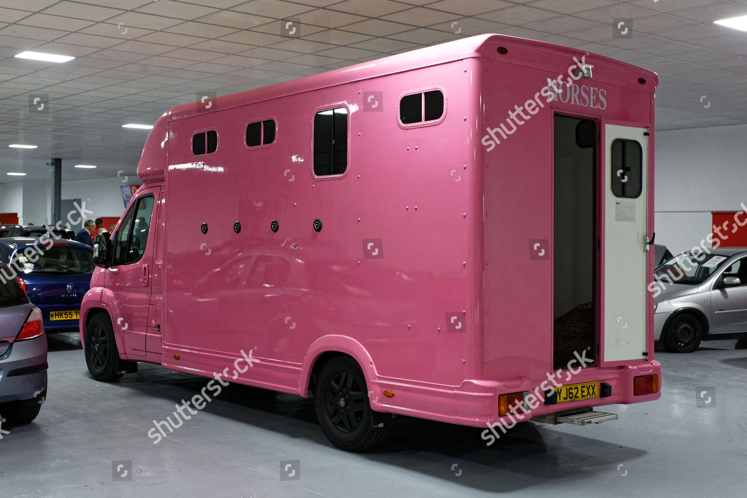 Pink Fiat Ducato Horsebox Editorial Stock Photo Stock Image