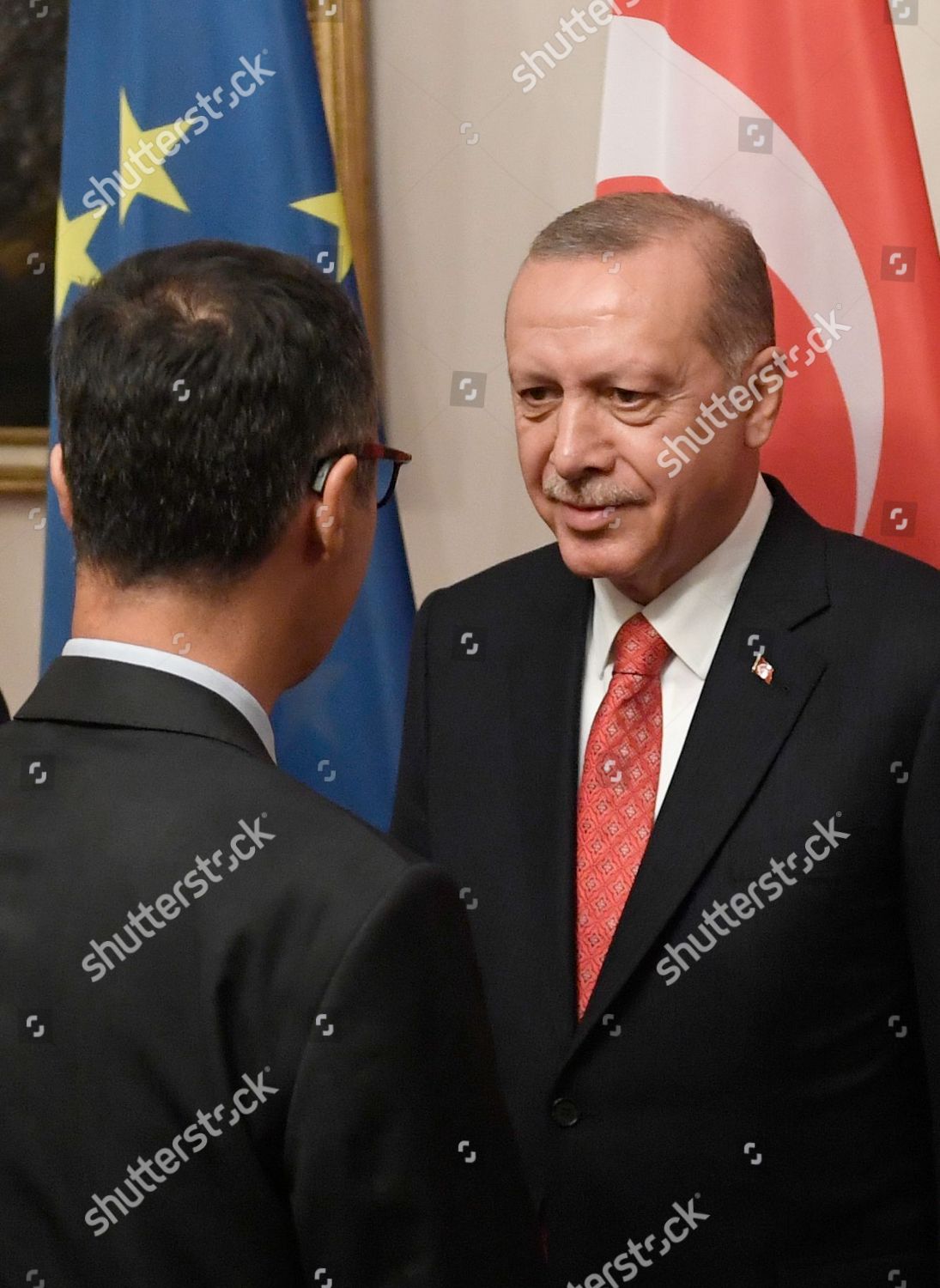 Turkish President Recep Tayyip Erdogan R Looks Editorial Stock Photo Stock Image Shutterstock