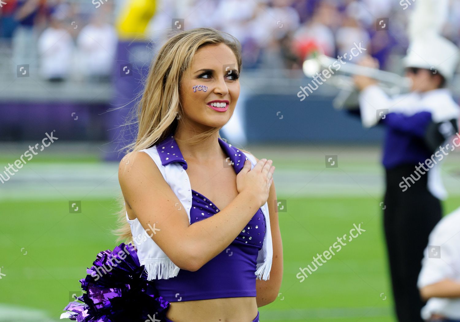 Tcu Horned Frogs Cheerleaders During National Editorial Stock Photo ...