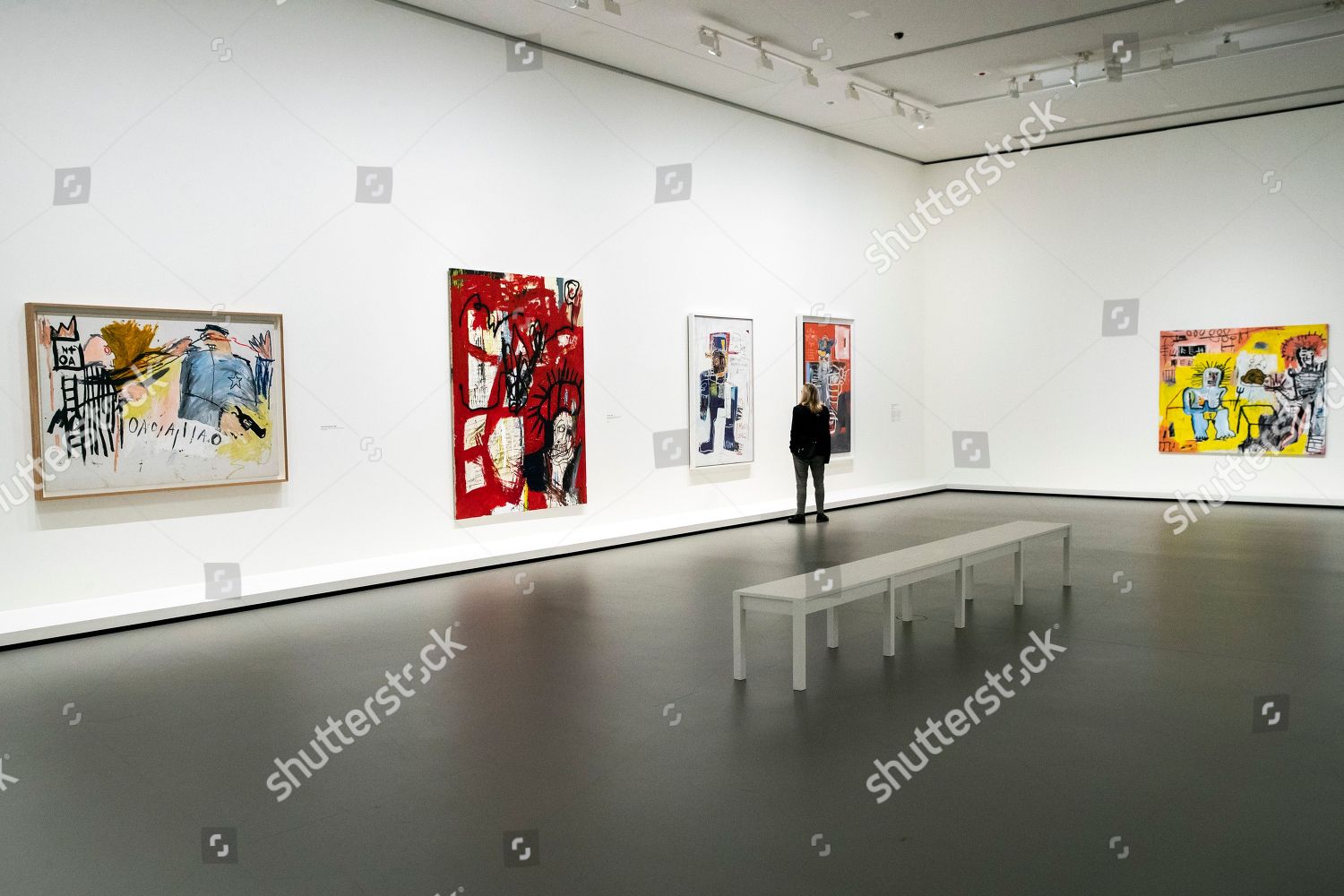 Visitor Looks Paintings By Us Artist Editorial Stock Photo - Stock ...