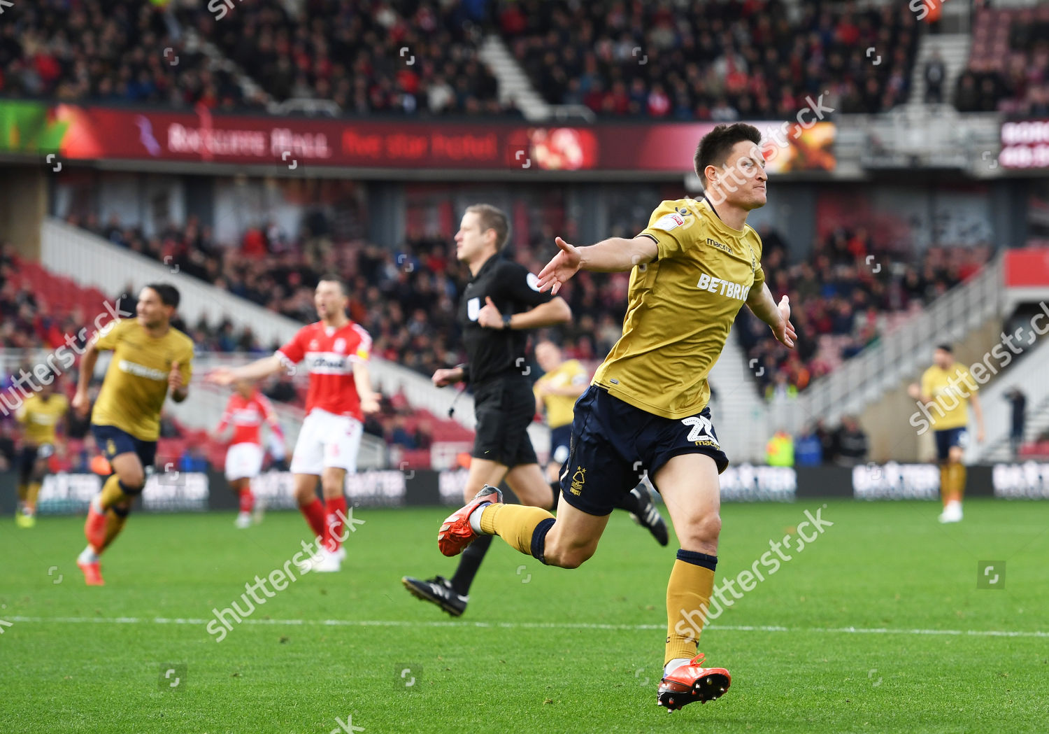 Joe Lolley Nottingham Forest Celebrates Scoring Editorial Stock Photo ...